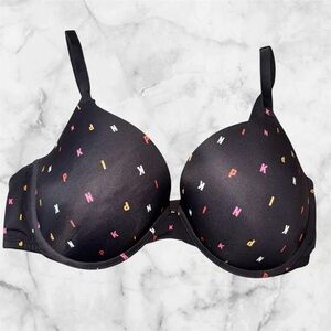 Victoria’s Secret PINK Bra (Black w/ Letters – 38D)